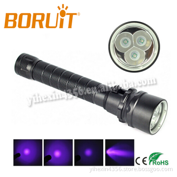 10W Waterproof IP68 Amber Scorpio UV Flashlight Diving